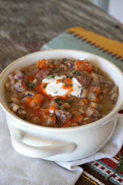 Slow Cooker Black Eyed Pea Soup - Around My Family Table