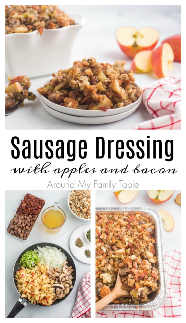 Sausage Dressing with Apples and Bacon - Around My Family Table