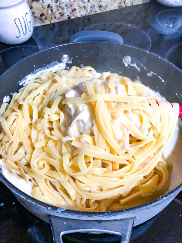 Spicy Shrimp Alfredo - Around My Family Table