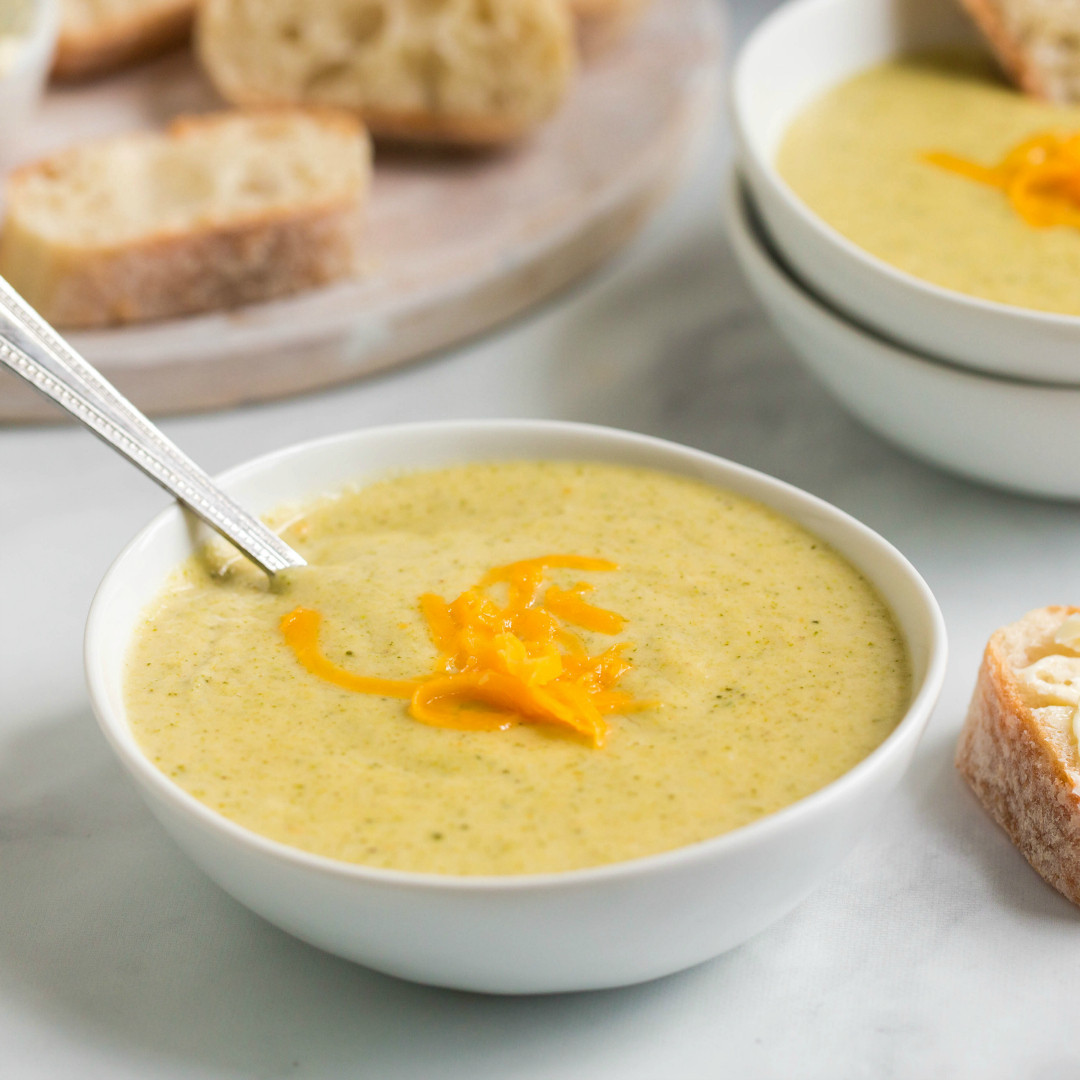 Cheddar Broccoli Soup Recipe - Around My Family Table