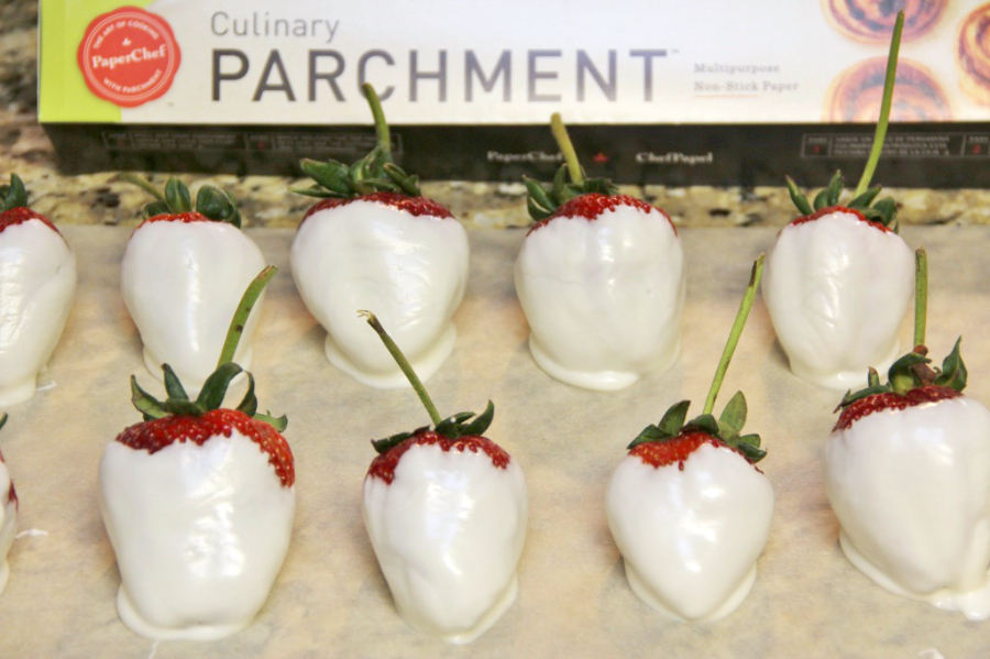 White Chocolate-Covered Strawberries - Just a Taste