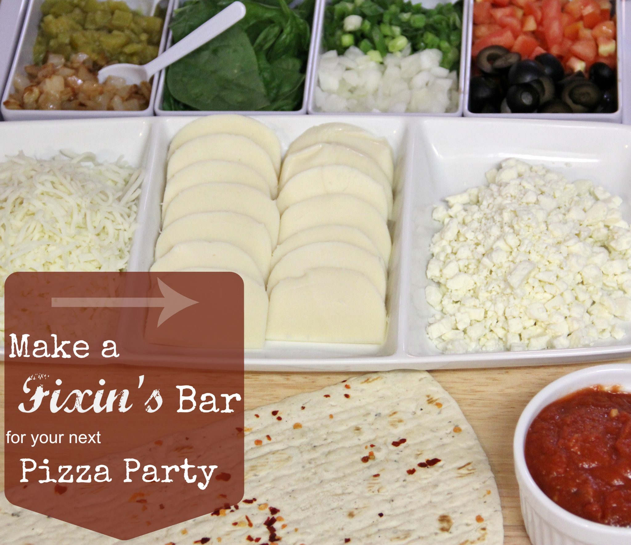 Pizza Fixin's Bar Party Ideas Around My Family Table