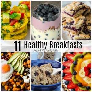 collage of breakfast ideas