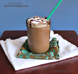 Starbuck's CopyCat Mocha Frappaccinos w/ a Secret Ingredient to keep them from separating.