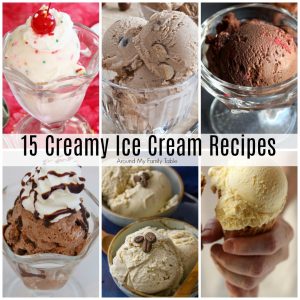 collage of ice cream recipes