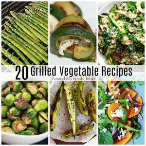 Light up your backyard grill!  These 20 Grilled Vegetable Recipes are the perfect addition to your summer menu.  