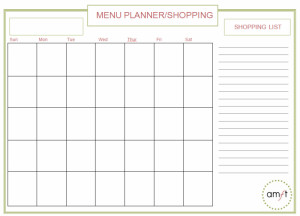 Monthly and Weekly Menu Planners {Free Printables}