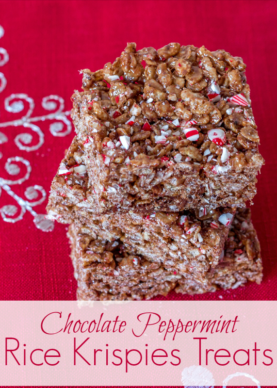 Peppermint Rice Krispies treats on a stick - Chickabug