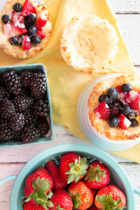 Macaroon Cups with Berries