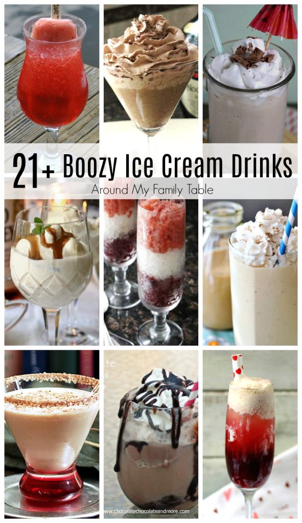 Boozy Alcoholic Ice Cream Drinks Around My Family Table