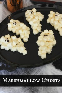 white chocolate covered marshmallow ghosts