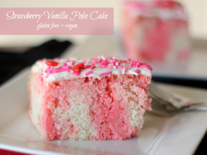 strawberry vanilla poke cake