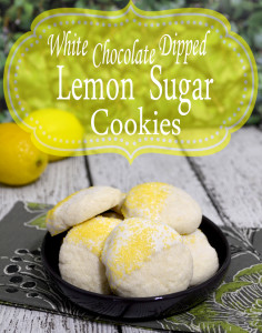 white chocolate dipped lemon sugar cookies