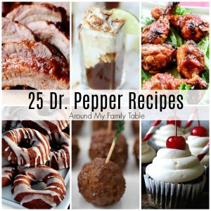 collage of dr pepper recipes