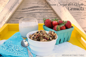 Hearty Brown Sugar & Maple Granola is all you need for a delicious breakfast. Just a little milk for cereal or top a smoothie or add to yogurt.