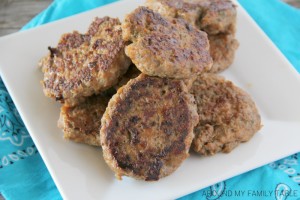 plate of Homemade Turkey Breakfast Sausage