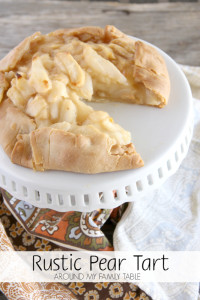 A warm Rustic Pear Tart for dessert tonight is all you need for a happy family!