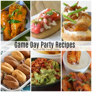 game day party recipes collage