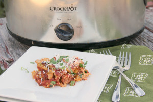 serving of Slow Cooker Turkey Lasagna