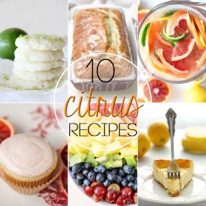 Spring is the perfect time for a delicious citrus recipe! I've gathered 10 beautiful citrus recipes to help use up all the perfectly ripe citrus.