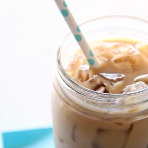 This Iced Skinny Vanilla Latte is a classic coffeehouse drink, but it's super easy to make at home for a fraction of the coffeehouse prices.