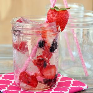 There are just 3 simple ingredients for this refreshing and low calorie Berry Spritzer. It will be your go-to summer drink for sure!