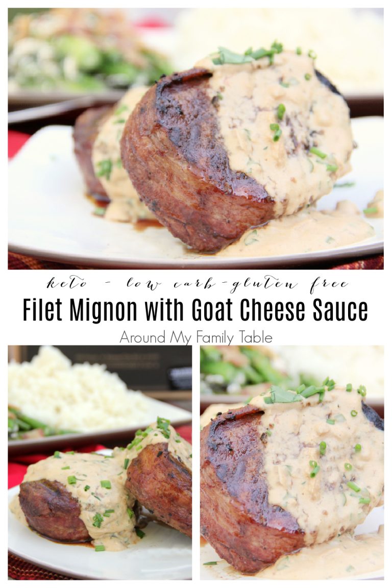 Filet Mignon with Goat Cheese Sauce (Keto Low Carb) Around My