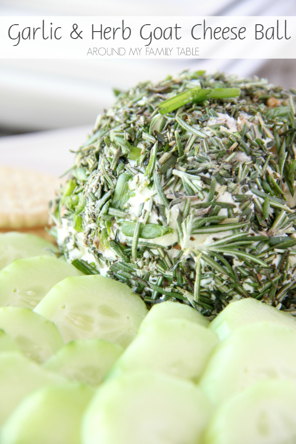 This Garlic & Herb Goat Cheese Ball comes together in less than 10 minutes plus it's delicious and will impress your guests.