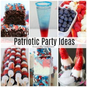 If you are gearing up for a big summer BBQ these Patriotic Party Ideas are sure to get you in the spirit. These red, white, & blue recipe ideas are perfect for any party where you want to show your patriotism.