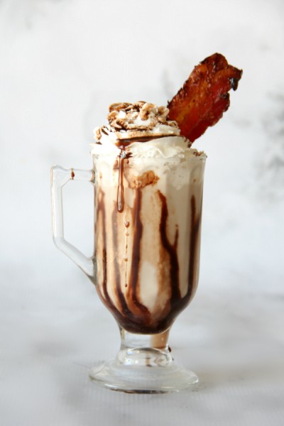 Chocolate Caramel Bacon Milkshake - Around My Family Table