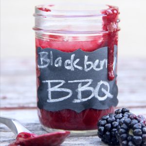 This bold Blackberry BBQ Sauce is bursting with the flavors of summer. It's great on burgers, fish, wings, and so much more.