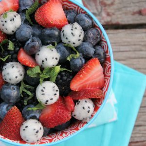 This stunning Dragon Fruit Salad doesn't need a fancy dressing to be delicious. You'll be surprised at how simple it is.