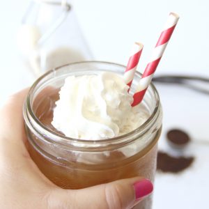 This sweet and bold Iced Vanilla Bean Coffee is the perfect pick-me-up on a hot day.