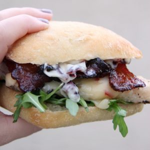 A Texas-sized sandwich is must at any football game. This Chicken Stack Sandwich is, of course, a Houston favorite at football games.