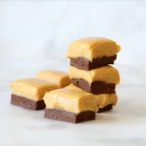 Layered Chocolate Pumpkin Fudge