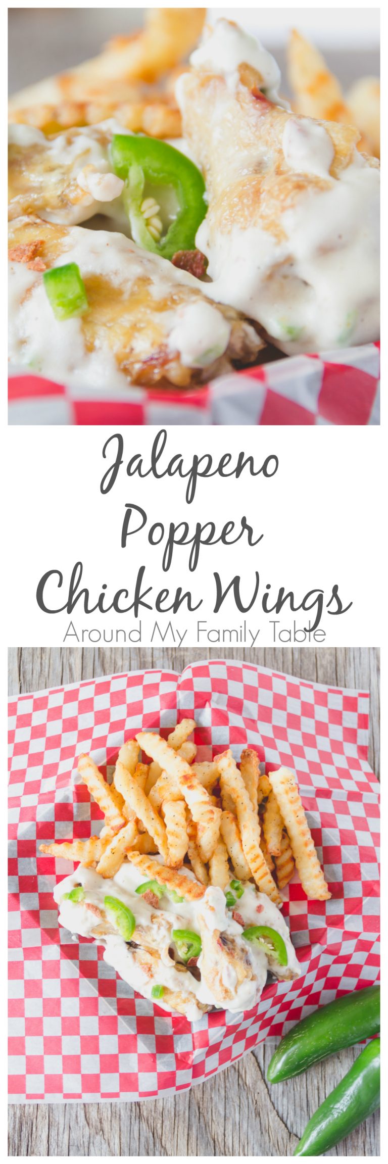 Jalapeno Popper Chicken Wings - Around My Family Table