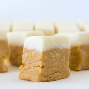 This delicious Butterbeer Fudge with a hint of rum is the perfect copycat version of the Honeydukes treat at Universal Studios.