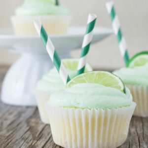 Fresh lime juice, a splash of tequila, and a pinch of salt make these Margarita Cupcakes irresistible.