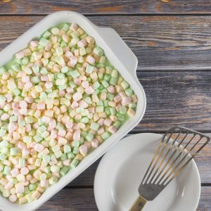 A simple and colorful Spring Jello Salad will be the highlight of your next big family meal. It's perfect for Easter or any spring holiday.