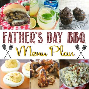 Collage of BBQ recipes for Father's Day