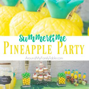 This Summertime Pineapple Party is such a fun, simple party idea & a perfect way to kickoff summer.