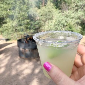 margaritas at a campsite