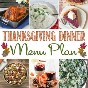 A delicious Thanksgiving Dinner is right at your fingertips with this Thanksgiving Dinner menu plan.