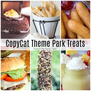 collage of theme park recipes