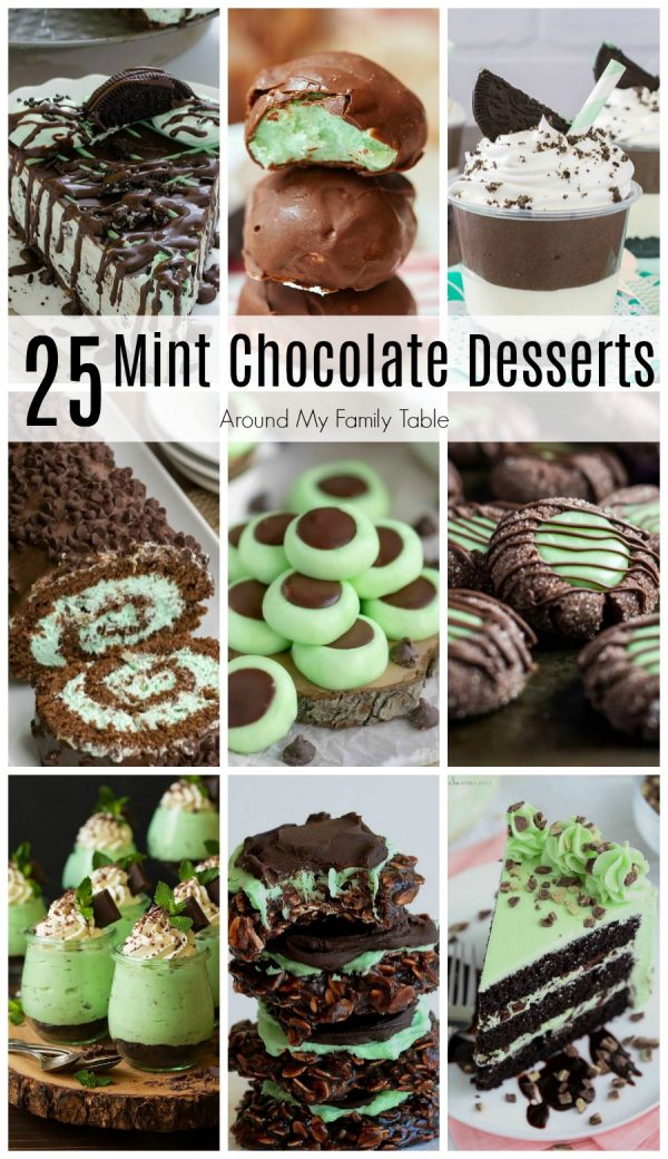 25 Chocolate Mint Dessert Recipes - Around My Family Table