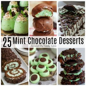 These 25 chocolate mint dessert recipes are sure to satisfy your sweet tooth.  Chocolate and Mint are a match made in dessert heaven! #chocolatemint #desserts #chocolatedesserts