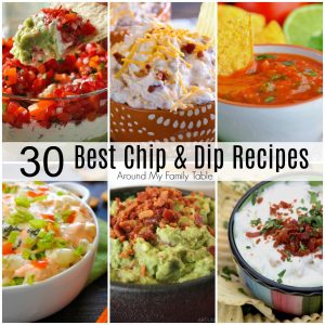 Who doesn’t love chips and dip?  This roundup has the 30 Best Chip & Dip Recipes that are super easy to whip up!