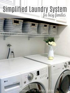 Simplified Laundry System for Busy Families - Around My Family Table