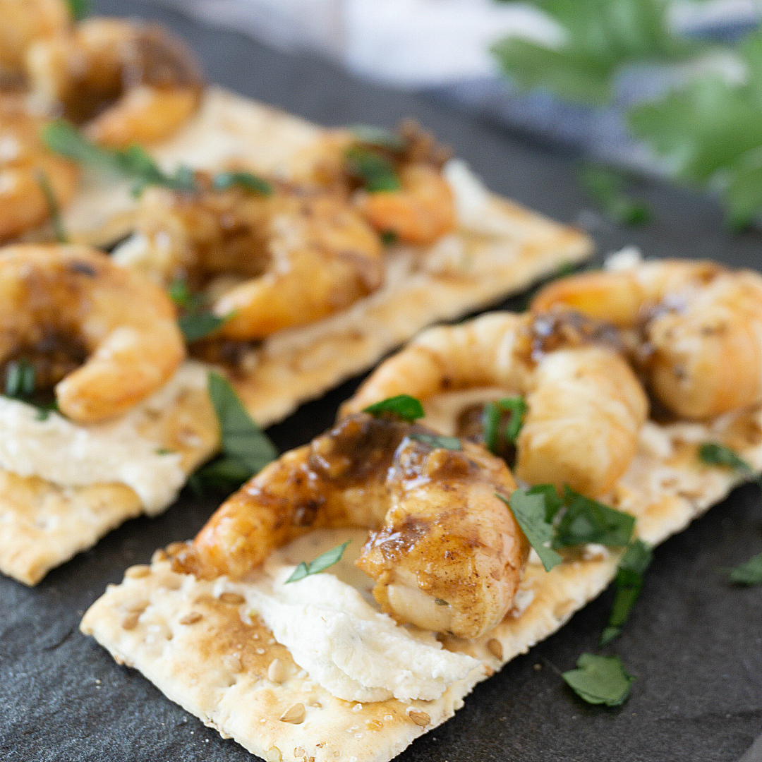 Garlicky Balsamic Shrimp Appetizers - Around My Family Table