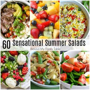 These 60 Sensational Summer Salads are perfect for those hot summer days when you need an easy side dish or a light meal.